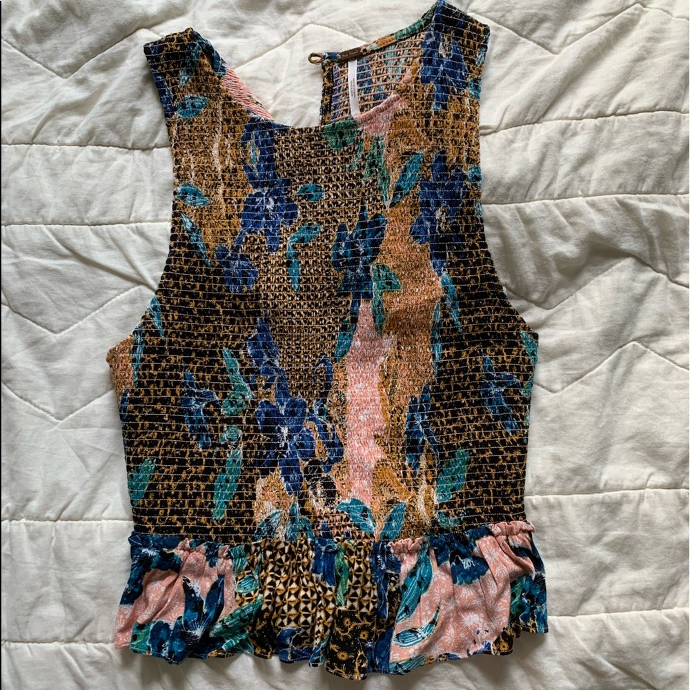free people patterned top